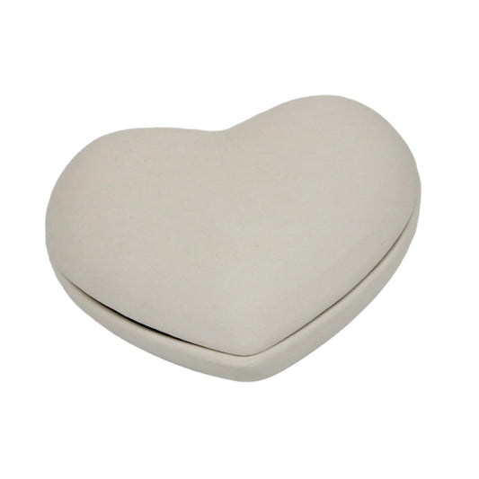 Herzdose aus Keramik zum Bemalen