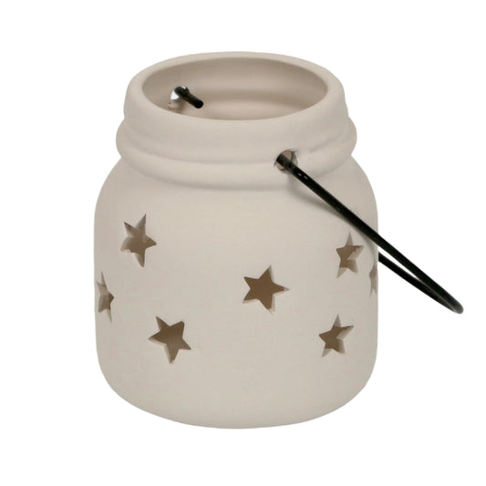 Laterne aus Keramik zum Bemalen