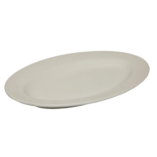große ovale Platte aus Keramik zum Bemalen