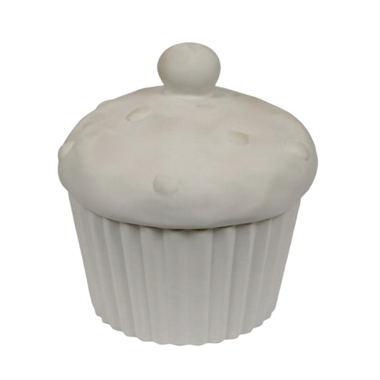 große Cupcakedose aus Keramik zum Bemalen