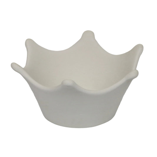 Schale mit Kronenform aus Keramik zum Bemalen