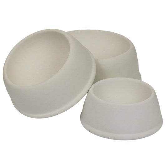 drei unterschiedlich große Näpfe aus Keramik zum Bemalen