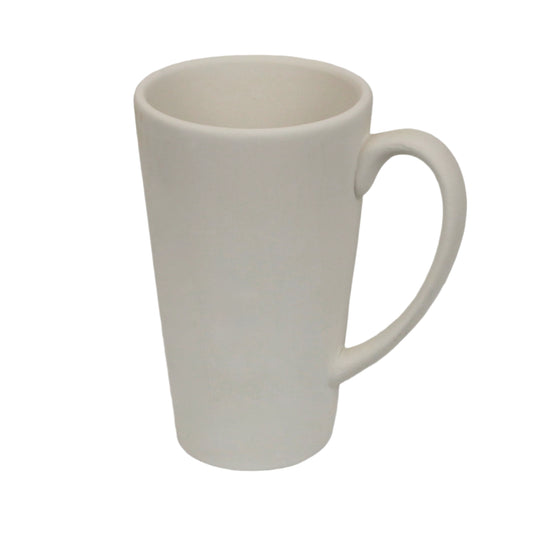 hohe Tasse aus Keramik zum Bemalen