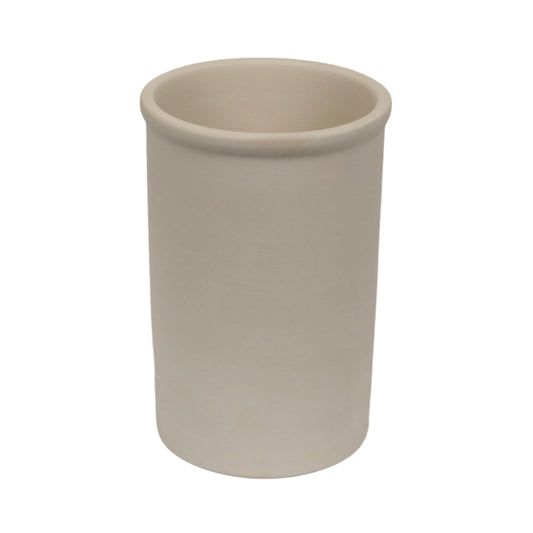 Vase / Utensilienhalter zylindrisch aus Keramik zum Bemalen