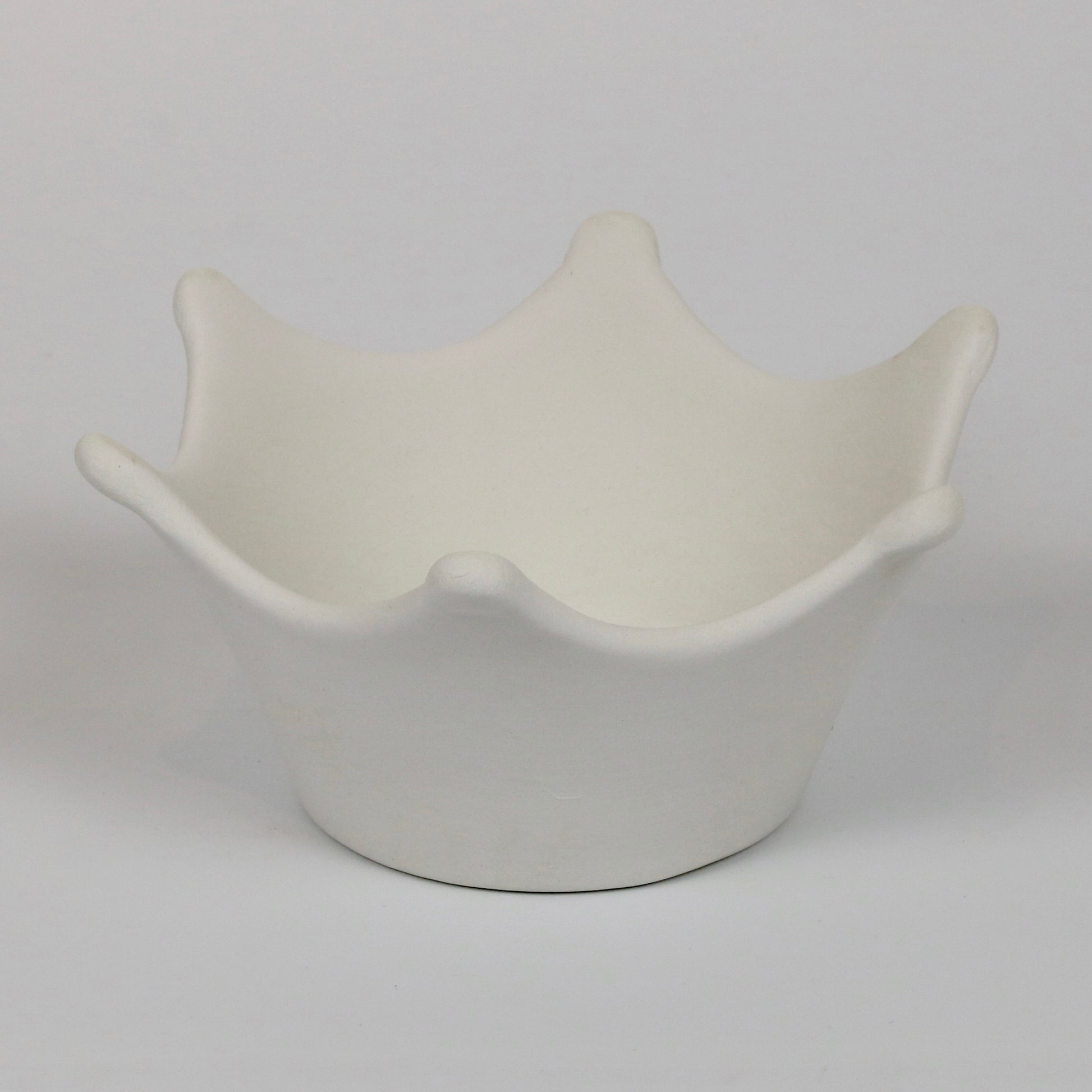 Schale mit Kronenform aus Keramik zum Bemalen
