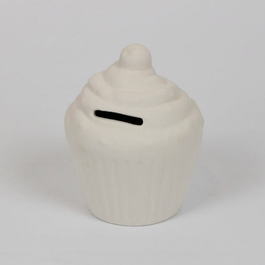 Spardose Cupcake aus Keramik zum Bemalen